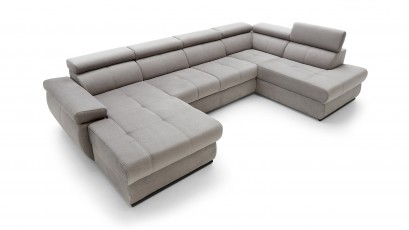 Puszman Sectional Lizbona III - Modern U-shaped sofa with bed and storage.