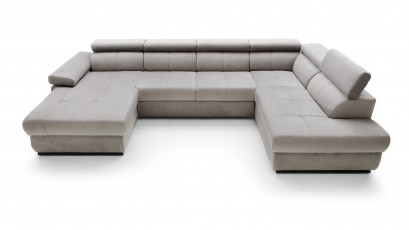 Puszman Sectional Lizbona III - Modern U-shaped sofa with bed and storage.