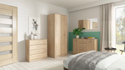  Nepo Plus Large Dresser Oak Sonoma - Minimalist youth room collection