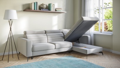 Comforteo Sectional Amaro - Corner sofa with bed and storage