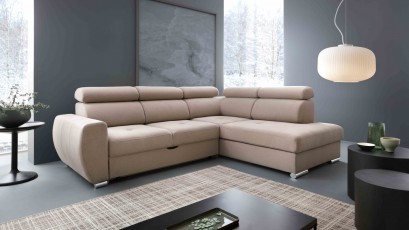  Comforteo Sectional Patrizia - Matt Velvet 38 - Left - Comfortable and practical