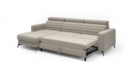  Comforteo Sectional Amaro - Matt Velvet 85 - Left - Corner sofa with bed and storage