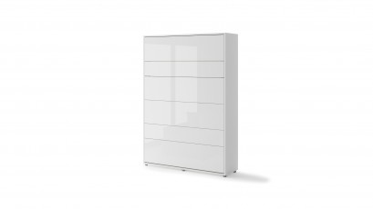  Bed Concept - Murphy Bed BC-01p - Vertical 140x200 - Glossy White - Modern Wall Bed