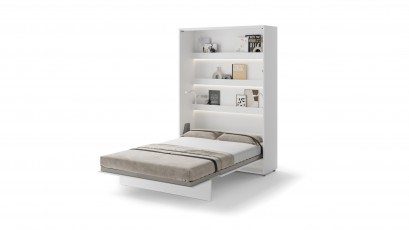  Bed Concept - Murphy Bed BC-01p - Vertical 140x200 - Glossy White - Modern Wall Bed