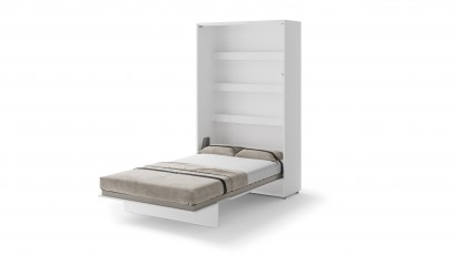  Bed Concept - Murphy Bed BC-02p - Vertical 120x200 - Glossy White - Modern Wall Bed