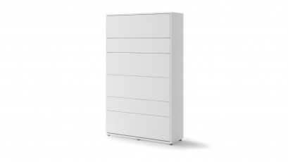  Bed Concept - Murphy Bed BC-02 - Vertical 120x200 - Matte White - Modern Wall Bed