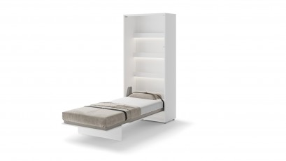  Bed Concept - Murphy Bed BC-03 - Vertical 90x200 - Matte White - Modern Wall Bed