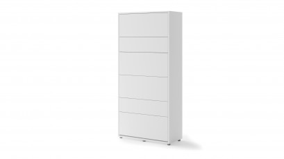  Bed Concept - Murphy Bed BC-03 - Vertical 90x200 - Matte White - Modern Wall Bed