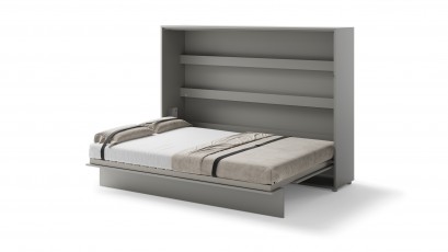  Bed Concept - Murphy Bed BC-04 - Horizontal 140x200 - Grey - Modern Wall Bed