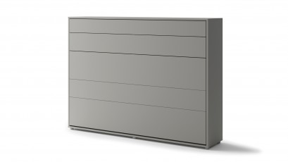  Bed Concept - Murphy Bed BC-04 - Horizontal 140x200 - Grey - Modern Wall Bed