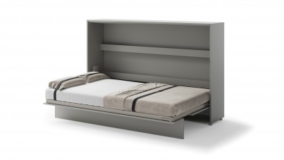  Bed Concept - Murphy Bed BC-05 - Horizontal 120x200 - Grey - Modern Wall Bed