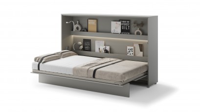  Bed Concept - Murphy Bed BC-05 - Horizontal 120x200 - Grey - Modern Wall Bed