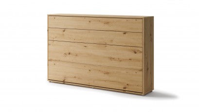  Bed Concept - Murphy Bed BC-05 - Horizontal 120x200 - Oak Artisan - Modern Wall Bed