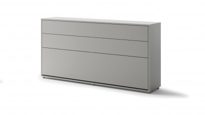  Bed Concept - Murphy Bed BC-06 - Horizontal 90x200 - Grey - Modern Wall Bed