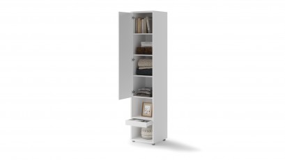  Bed Concept Storage Cabinet BC-07p - Glossy White - Dedicated to Bed Concept Vertical Murphy Beds