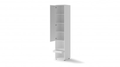  Bed Concept Storage Cabinet BC-07p - Glossy White - Dedicated to Bed Concept Vertical Murphy Beds