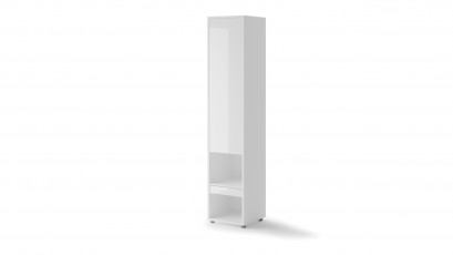  Bed Concept Storage Cabinet BC-07p - Glossy White - Dedicated to Bed Concept Vertical Murphy Beds