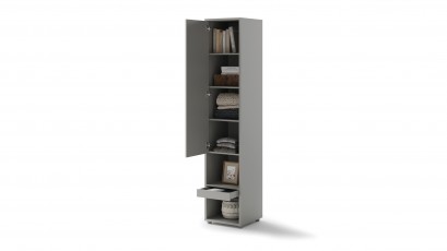  Bed Concept Storage Cabinet BC-07 - Grey - Dedicated to Bed Concept Vertical Murphy Beds