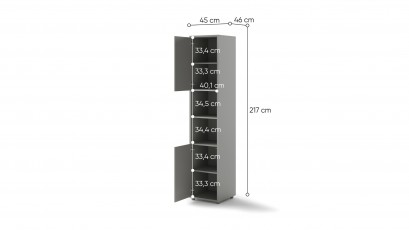  Bed Concept Storage Cabinet BC-08 - Grey - Dedicated to Bed Concept Vertical Murphy Beds