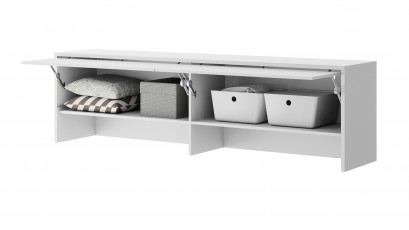  Bed Concept - Hutch BC-09 Matte White - For modern wall bed