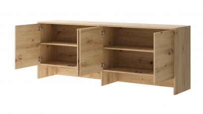  Bed Concept - Hutch BC-10 Oak Artisan - For modern wall bed