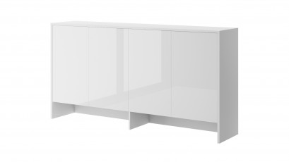  Bed Concept - Hutch BC-11p Glossy White - For modern wall bed