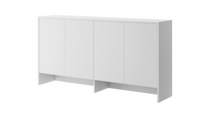  Bed Concept - Hutch BC-11 Matte White - For modern wall bed