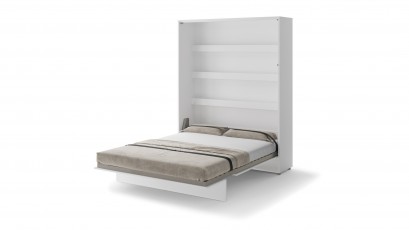  Bed Concept - Murphy Bed BC-12p - Vertical 160x200 - Glossy White - Modern Wall Bed