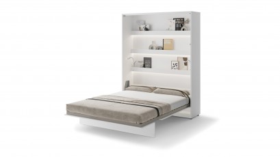  Bed Concept - Murphy Bed BC-12 - Vertical 160x200 - Matte White - Modern Wall Bed