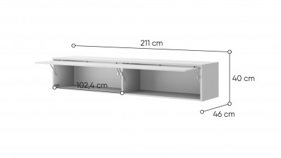  Bed Concept - Hutch BC-15 Matte White - For modern wall bed