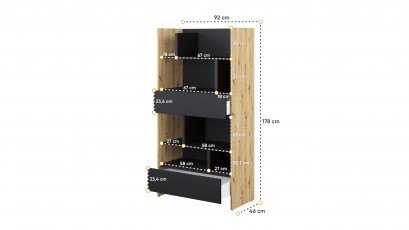  Bed Concept Bookcase BC-28 - OA/B - Minimalist storage solution