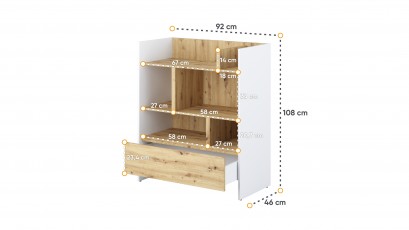  Bed Concept Bookcase BC-25 - W/OA - Minimalist storage solution