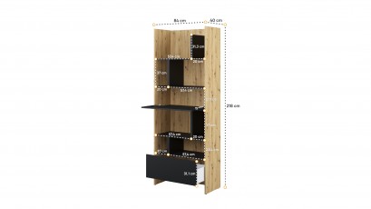  Bed Concept Bookcase BC-22 - OA/B - Minimalist storage solution