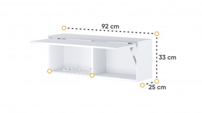  Bed Concept - Floating Cabinet BC-29p Glossy White - Minimalist storage solution