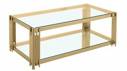  Halmar Ethan Coffee Table Gold - Contemporary center table