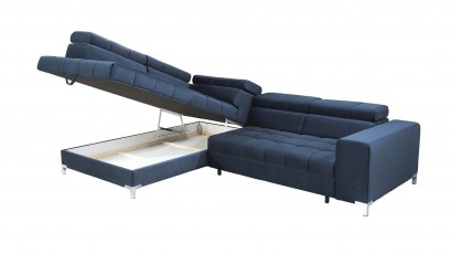  Libro Sectional Arte - Shaggy 01 - Left - Modern sectional with bed and storage