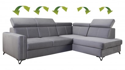  Libro Sectional Elbrus - Shaggy 17 - Right - Sectional with bed and storage