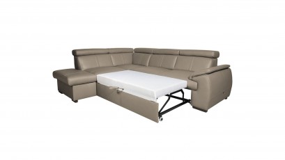  Des Sectional City - Dollaro Gris - Left - Corner sofa with bed and storage