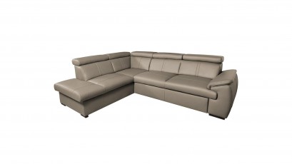  Des Sectional City - Dollaro Gris - Left - Corner sofa with bed and storage