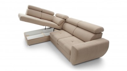  Comforteo Sectional Patrizia - Matt Velvet 09 - Left - Comfortable and practical