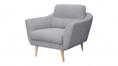  Des Armchair Tromso - Matt Velvet 93 - Compact, space-saving accent chair.