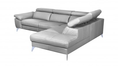  Des Sectional Panama - Dollaro Gris - Right - Genuine leather