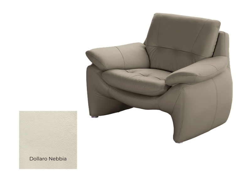  Des Armchair Madryt - Dollaro Nebbia - Full-grain leather - Online store Smart Furniture Mississauga