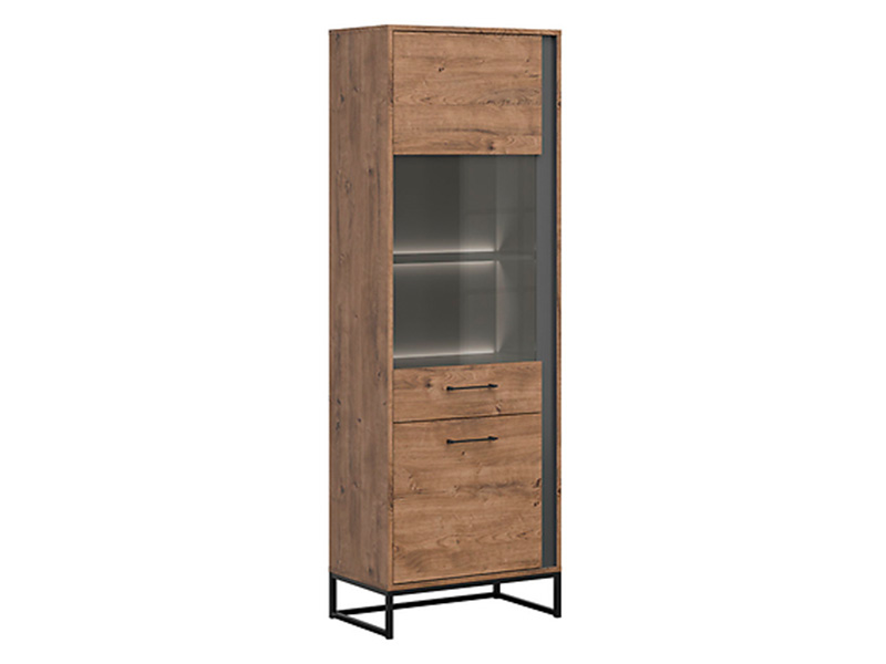  Luton Left Single Display Cabinet  - Loft style living room furniture - Online store Smart Furniture Mississauga