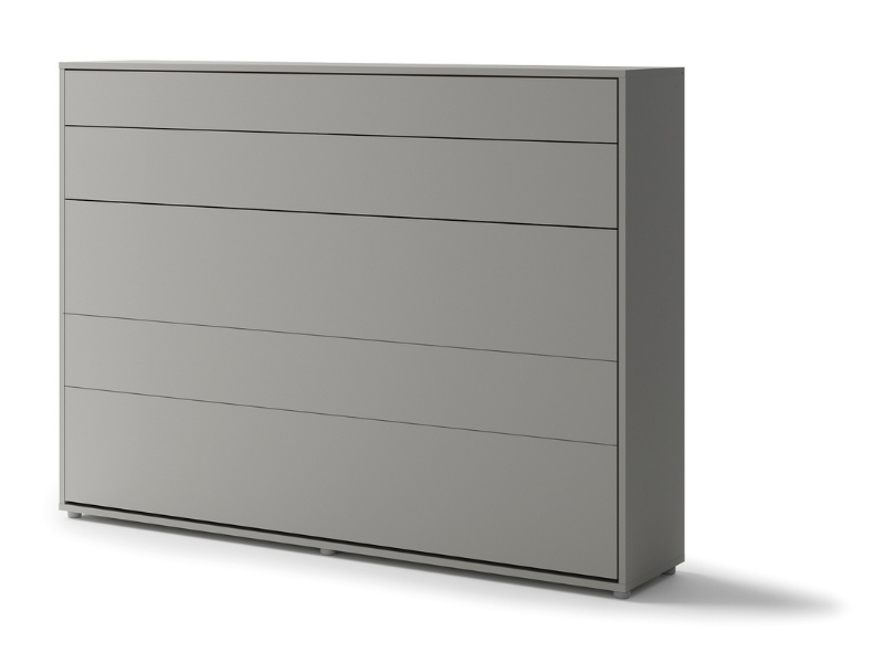  Bed Concept - Murphy Bed BC-04 - Horizontal 140x200 - Grey - Modern Wall Bed - Online store Smart Furniture Mississauga