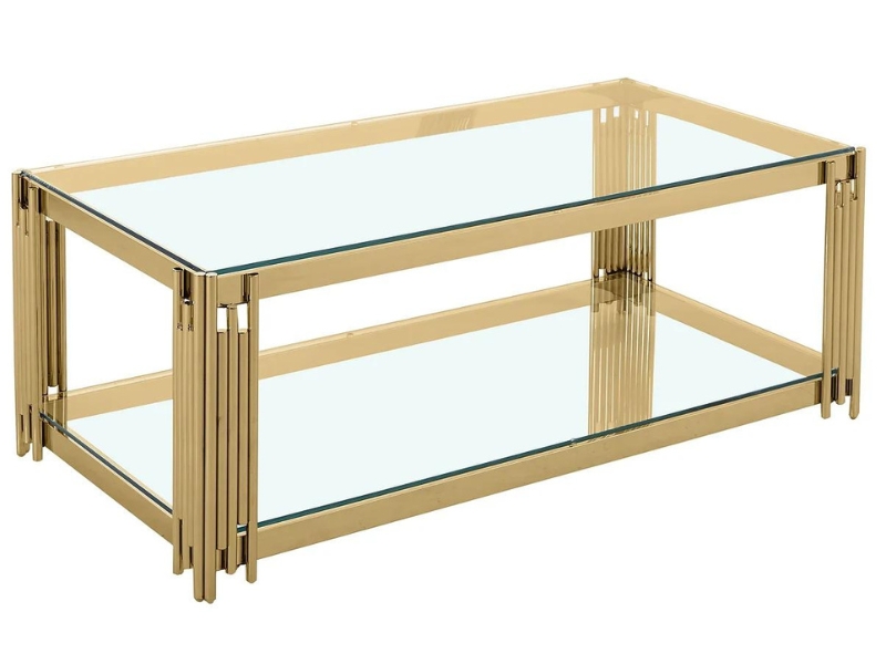  Halmar Ethan Coffee Table Gold - Contemporary center table - Online store Smart Furniture Mississauga