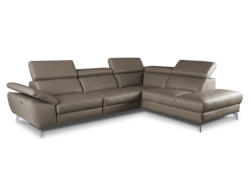  Des Sectional Panama - Dollaro Smog - Sofa with power recliner - Online store Smart Furniture Mississauga