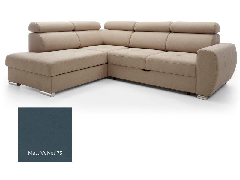 Comforteo Sectional Patrizia - Matt Velvet 73 - Left - Comfortable and practical