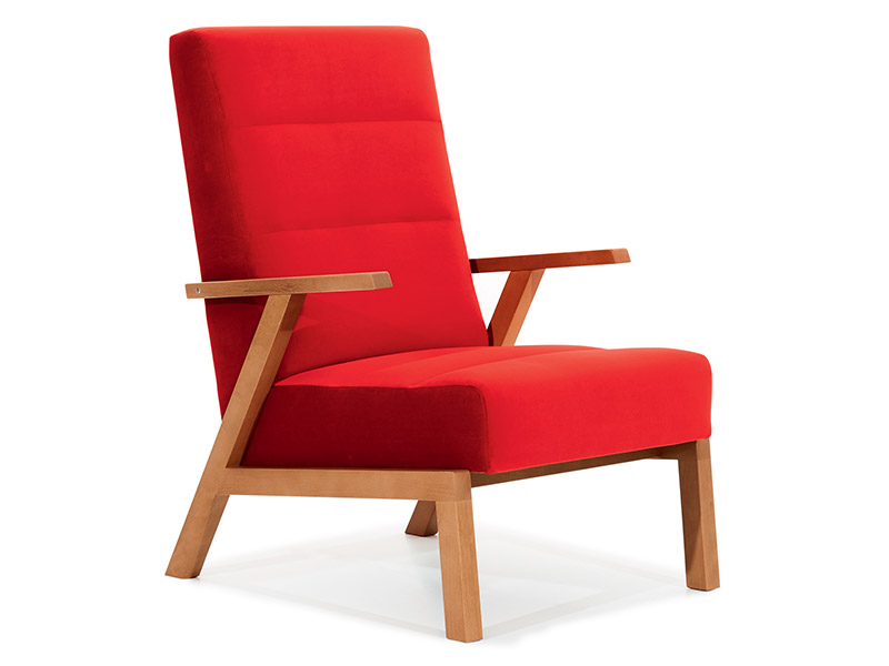  Unimebel Armchair Pedro - Red Velvet - floor model - Furniture made to last - Online store Smart Furniture Mississauga