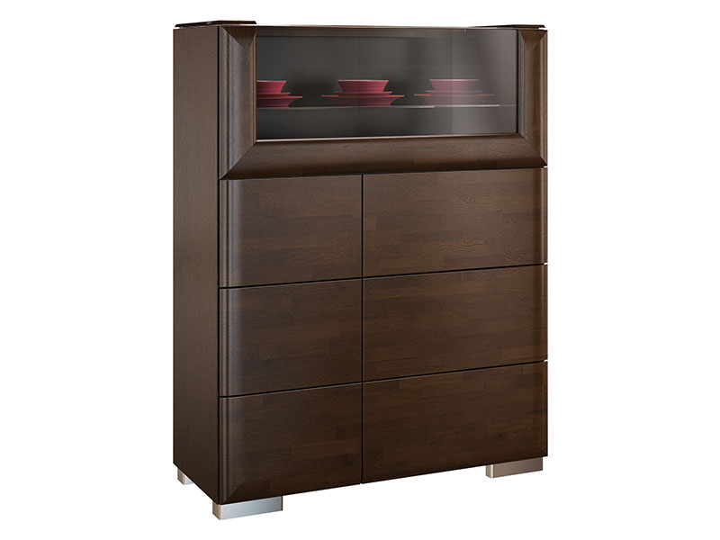  Mebin Rossano Bar Cabinet II Oak Notte - High-quality European furniture - Online store Smart Furniture Mississauga